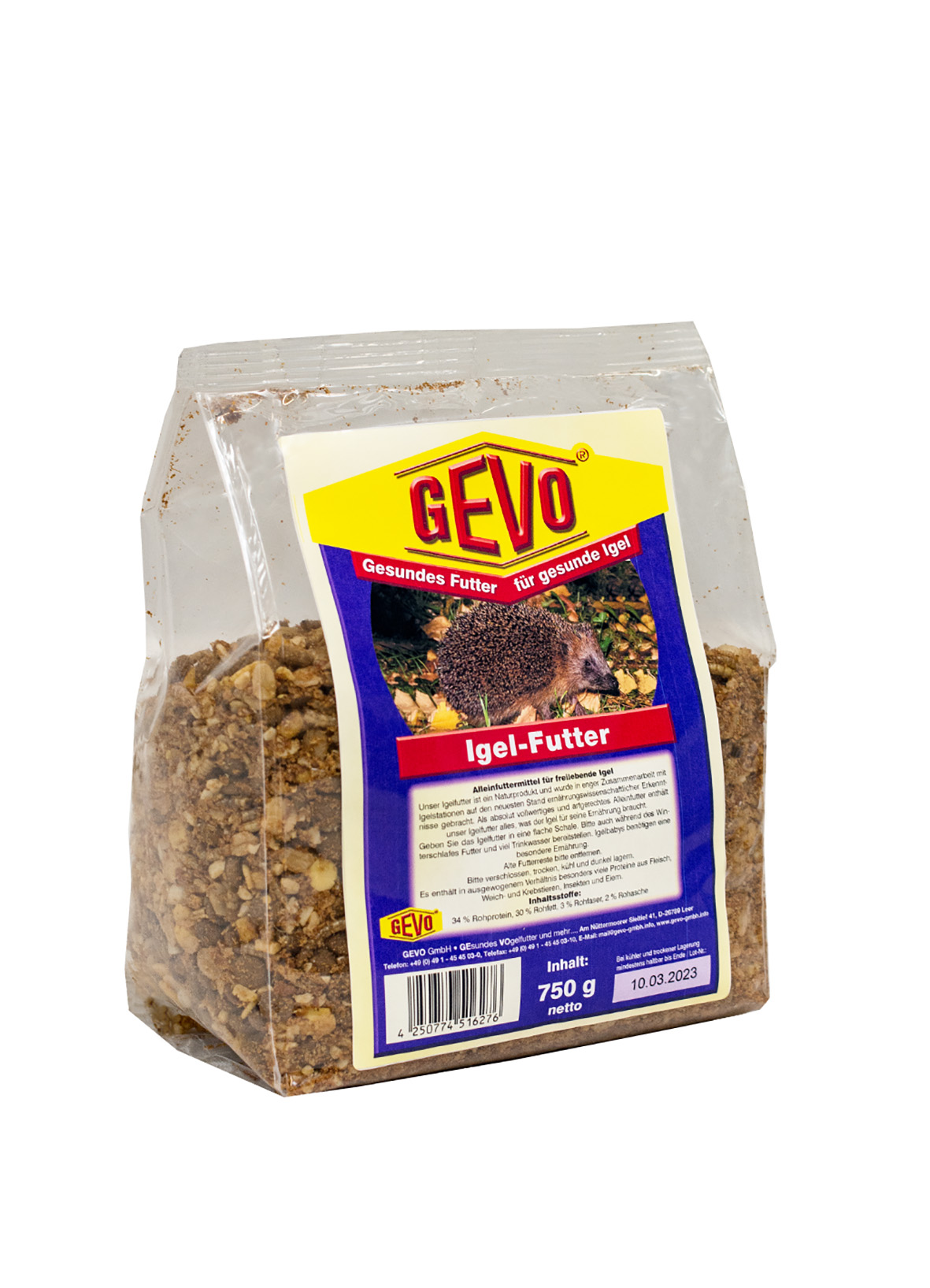 GEVO-Igelfutter, 0,75 kg Deutsche Herstellung, hochwertige Zutaten