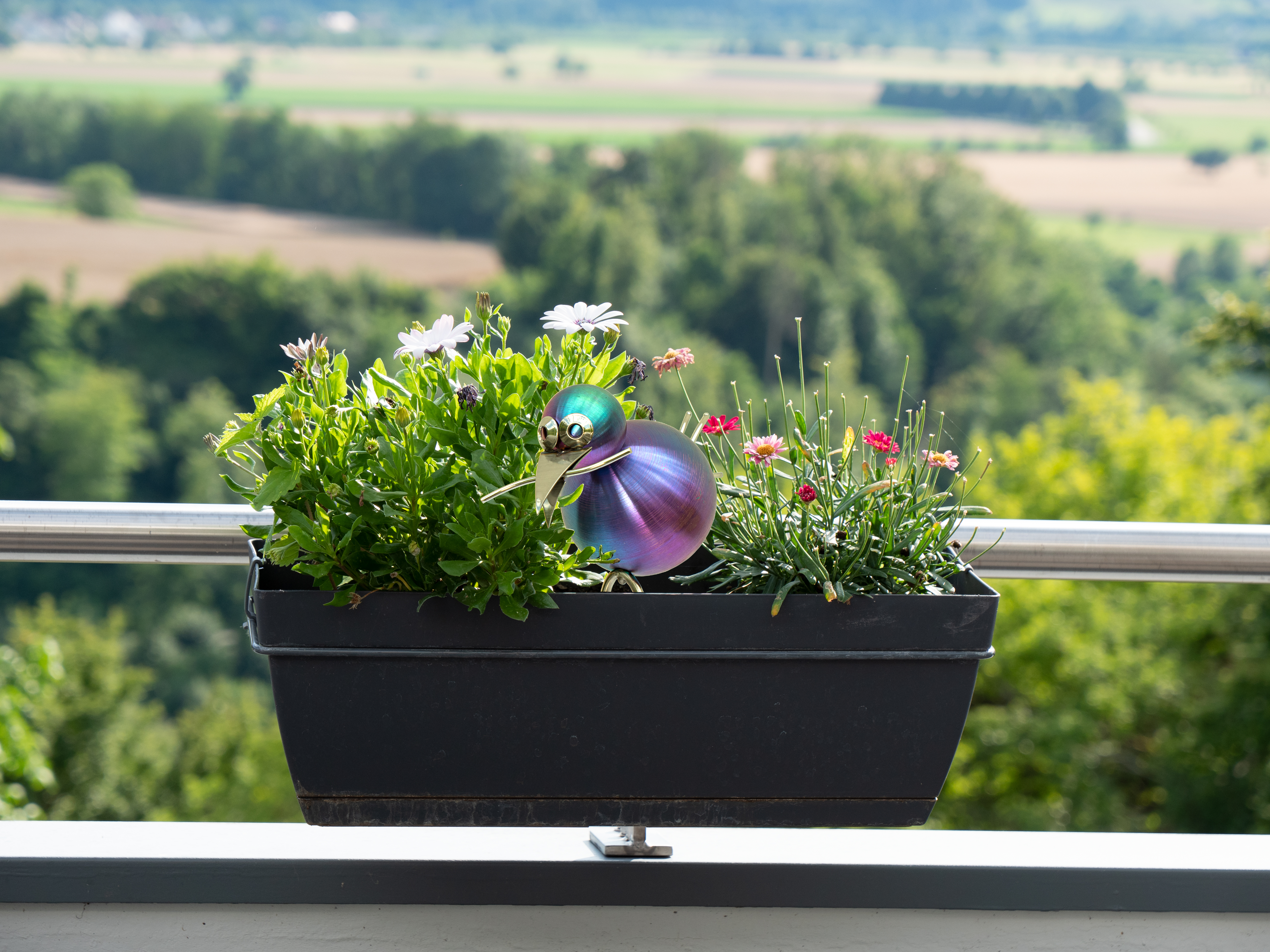 Blumenkübel Pflanzkübel Deko Teresse Haus und Garten Balkon Edelstahl wetterfest rostfrei J. Tiedemann Manufaktur Design