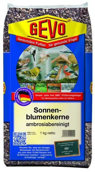 Sonnenblumenkerne für die Wildvogelfütterung Fa. Gevo aus Deutschland