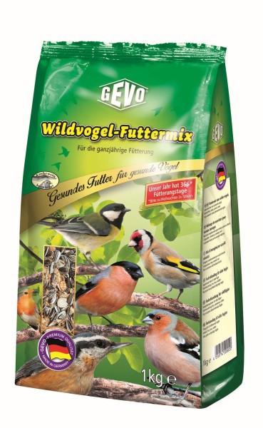 Wildvogel Futtermix mit hochwertigen Naturprodukten aus Deutschland Grenzjahresfutter